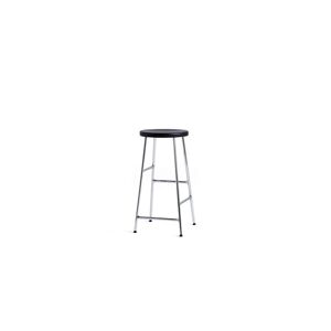 HAY Cornet bar stool Low H: 65 cm - Chromed Steel/Soft Black Staine
