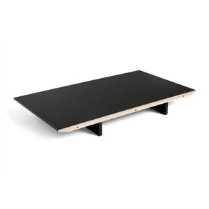 HAY CPH 30 Extendable Leaf 50x90 cm - Black Lacquered Plywood/Black Linoleum