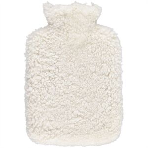 Natures Collection Hot Water Bottle New Zealand Sheepskin Short Wool Curly B: 27 cm - Pearl