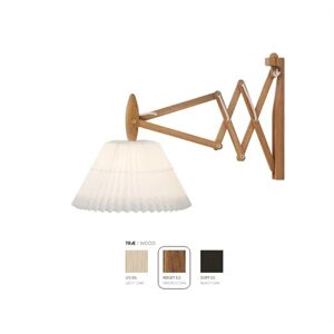 Le Klint 223 Saxlampe til væg H: 31 cm - Røget Eg/Standardskærm - Røget Eg/Standardskærm