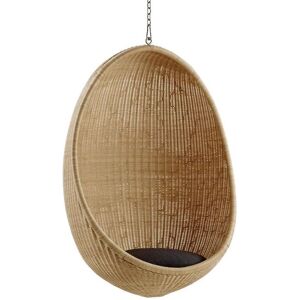 Sika Design Sika-Design Hanging Egg Hængestol inkl. Hynde H: 120 cm - Natural/B438 Harvest Black