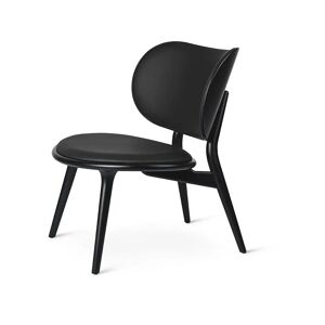 Mater The Lounge Chair SH: 40 cm - Black Leather/Black Stain Beech
