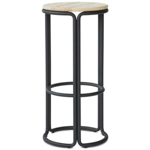 Please Wait to be Seated Hardie Bar Stool H: 75 cm - Natural Ash / Black