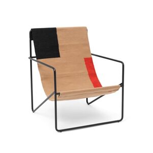 Ferm Living Desert Lounge Chair SH: 20 cm cm - Black/Block