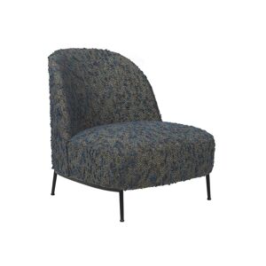 GUBI Sejour Lounge Chair Fully Upholstered SH: 35 cm - Black Semi Matt / Woodstock