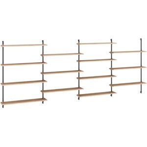 Moebe Wall Shelving Sets 115x316 cm - Oak/Black