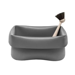 Normann Copenhagen Washing-Up Opvaskebajle og børste 14x28 cm - Grå/Bøg FORUDBESTIL: MAJ 2024