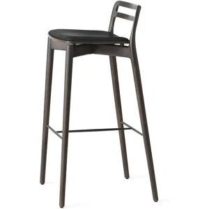 Vipp 485 Cabin Bar Stool SH: 75 cm - Dark Oak w/ Black Leather UDSTILLINGSMODEL OUTLET