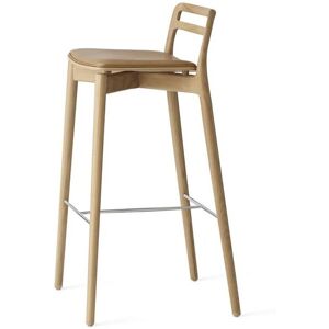 Vipp 485 Cabin Bar Stool SH: 75 cm - Light Oak w/ Sand Leather UDSTILLINGSMODEL OUTLET