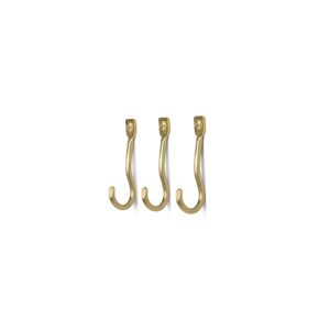 Ferm Living Curvature Hooks 3 stk. H: 6,3 cm - Brass OUTLET