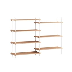 Moebe Shelving System Medium/Double 115x162 cm - White/Oak