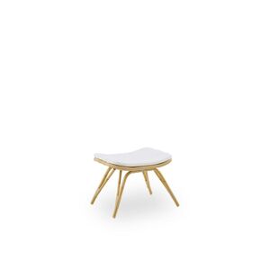 Sika Design Sika-Design Monet Exterior Fodskammel inkl. Hynde H: 38 cm - Natural/B450 Tempotest White