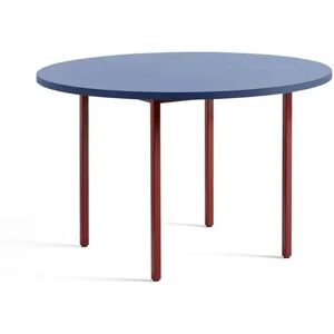 HAY Two Colour Table Ø: 120 cm - Maroon Red Powder / Blue