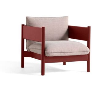 Hay Arbour Club Armchair SH: 40 cm - Atlas 621 / Wine Red Water-Based Lacquered Solid Beech