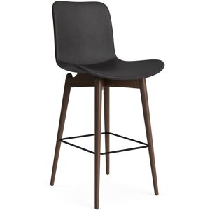 NORR11 Langue Bar Chair Low SH: 65 cm - Dark Smoked Beech/Dunes Anthracite 21003