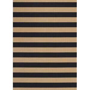 Woodnotes Big Stripe Carpet Sewn Edges 80x200 cm - Black/Natural