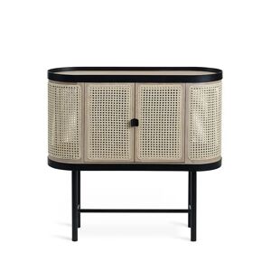 Warm Nordic Be My Guest Bar Cabinet 92x95 cm - Black Noir/French Cane