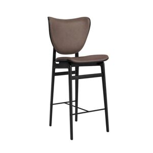 NORR11 Elephant Bar Chair SH: 75 cm - Black Oak/Dunes Dark Brown 21001