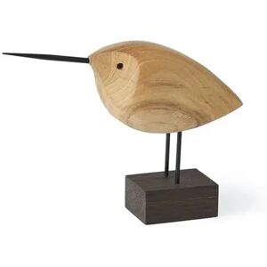 Warm Nordic Beak Bird Awake Snipe 13x18,5 cm - Olieret Teak