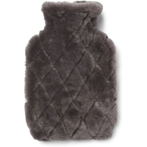 Natures Collection Leaf Hot Water Bottle New Zealand Sheepskin Moccasin B: 22 cm - Dark Grey