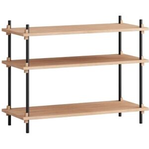 Moebe Shelving System S.65.1.A 65x85 cm - Oak/Black