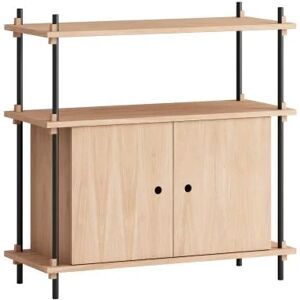 Moebe Shelving System S.85.1.B 85x85 cm - Oak/Black