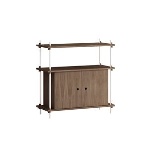 Moebe Shelving System S.85.1.B 85x85 cm - Smoked Oak/White