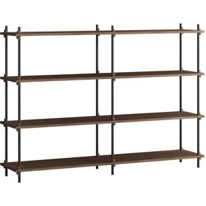 Moebe Shelving System S.115.2.B 115x162 cm - Smoked Oak/Black