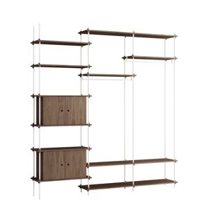 Moebe Shelving System S.255.3.C 255x239 cm - Smoked Oak/White