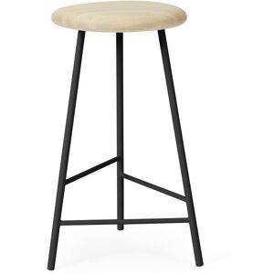 Warm Nordic Pebble Bar Stool H: 65 cm - Oiled Ash/Black Noir