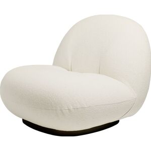 GUBI Pacha Lounge Chair m. Swirvel - Black Semi Matt/Harp 24 Ivory