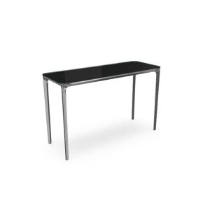 SOVET Slim 4 Legs Console L: 120 cm - Chrome/Glass Black