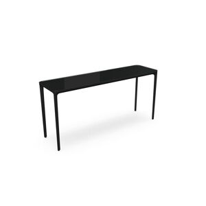 SOVET Slim 4 Legs Console L: 160 cm - Black/Glass Black