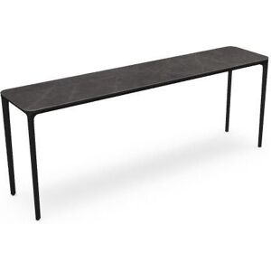 SOVET Slim 4 Legs Console L: 200 cm - Black/Ceramics Pre-polished Stone Grey