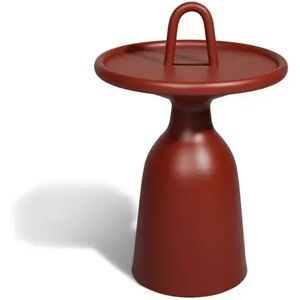 Mindo 104 Side Table w. Handle Ø: 40 cm - Terra. Red