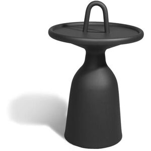 Mindo 104 Side Table w. Handle Ø: 40 cm - Dark Grey