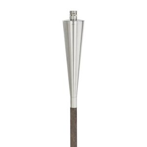 Blomus Orchos Garden Torch With Wooden Pole H: 145 cm - Stainless Steel Matt