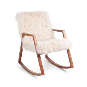Natures Collection Rocking Chair with Sheepskin Cover B: 78 cm - Oak