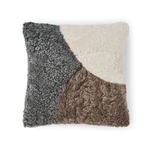 Natures Collection Pattern Collection Cushion New Zealand Sheepskin 45x45 cm - Taupe/Graphite/Pearl