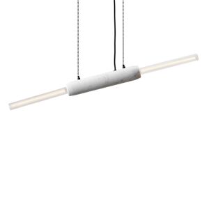 Design By Us Limbo L: 90 cm incl. 2x Tube Bulb Plissé - White Carrara