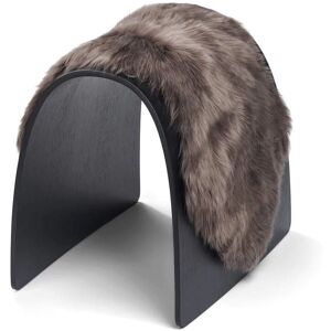 Natures Collection Sheep Stool Cover New Zealand Sheepskin Long Wool Medium - Taupe