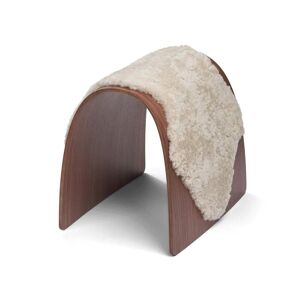 Natures Collection Sheep Stool Cover New Zealand Sheepskin Short Wool Medium - Pearl