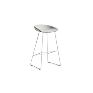 HAY AAS 39 About A Stool Full Upholstery SH: 75 cm - White Powder Coated Steel/Divina Melange 120