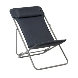 Lafuma Deckchair Maxi Transat Plus SH: 34 cm BeComfort - Dark Grey
