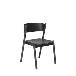Hübsch Oblique Dining Chair H: 80 cm - Black OUTLET