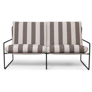 Ferm Living Desert 2-Seater L: 156 cm Stripe - Black/Chocolate