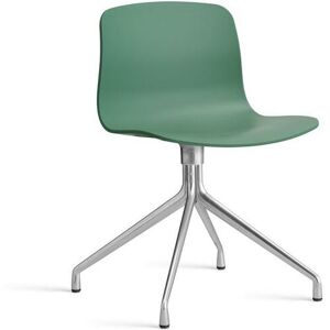 HAY AAC 10 About A Chair SH: 46 cm - Polished Aluminium/Teal Green