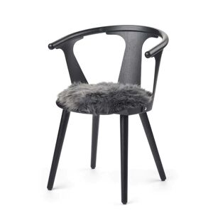 Natures Collection New Zealand Sheepskin Seat Cover Long Wool Round Ø: 38 cm - Steel OUTLET