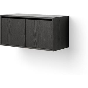 New Works Cabinet Low w. Doors 38,4x79 cm - Black Ash