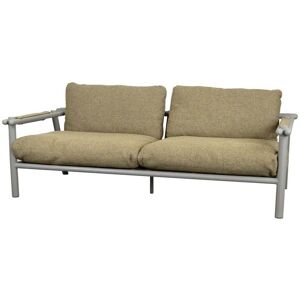 Cane-line Outdoor Sticks 2-Seater Sofa B: 194 cm - Taupe/Turmeric Yellow